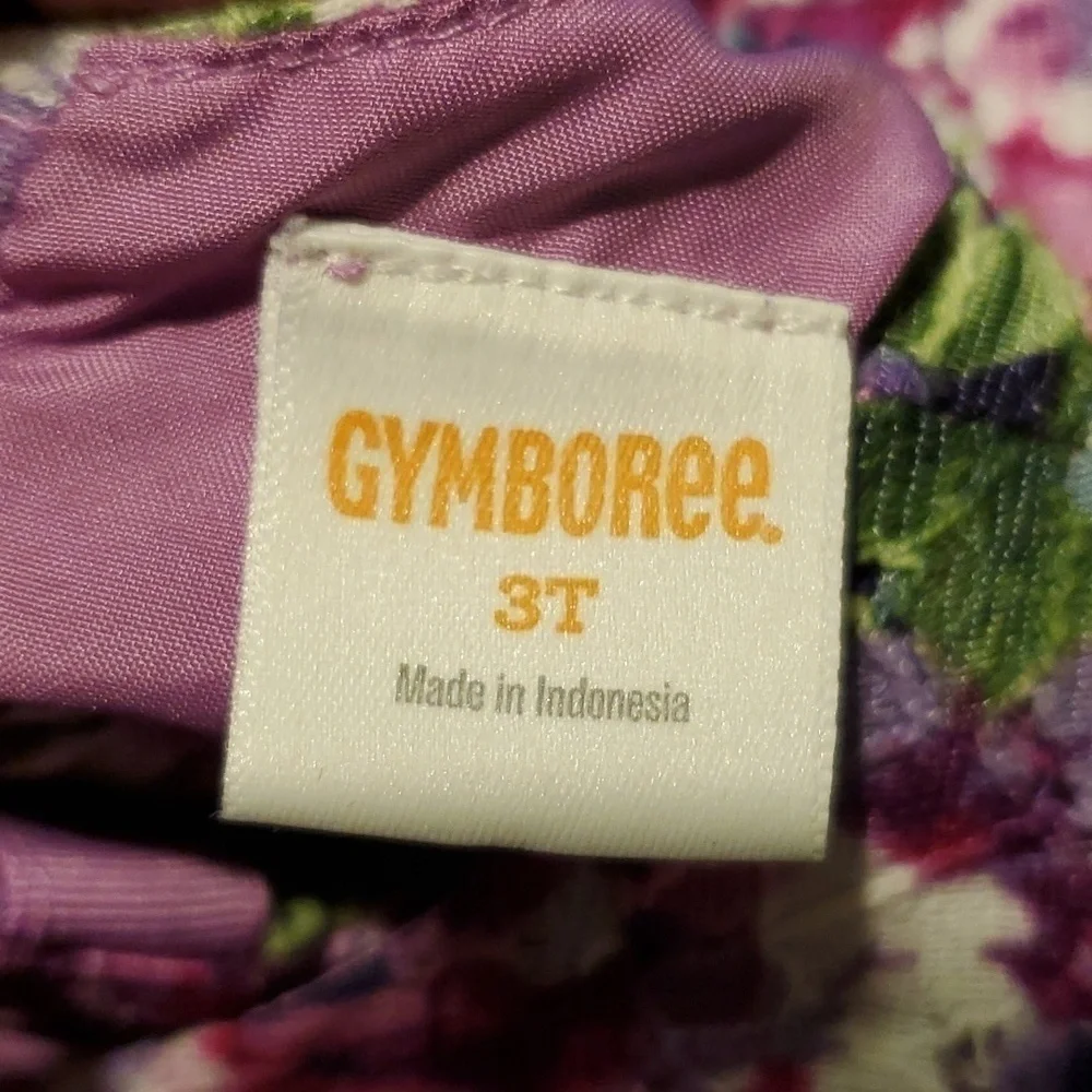 Gymboree Purple Floral Girls Dress Size 3T
